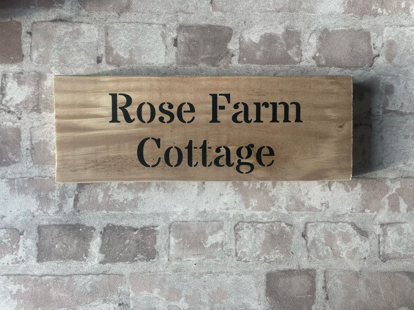 Handmade persoalised wooden house sign