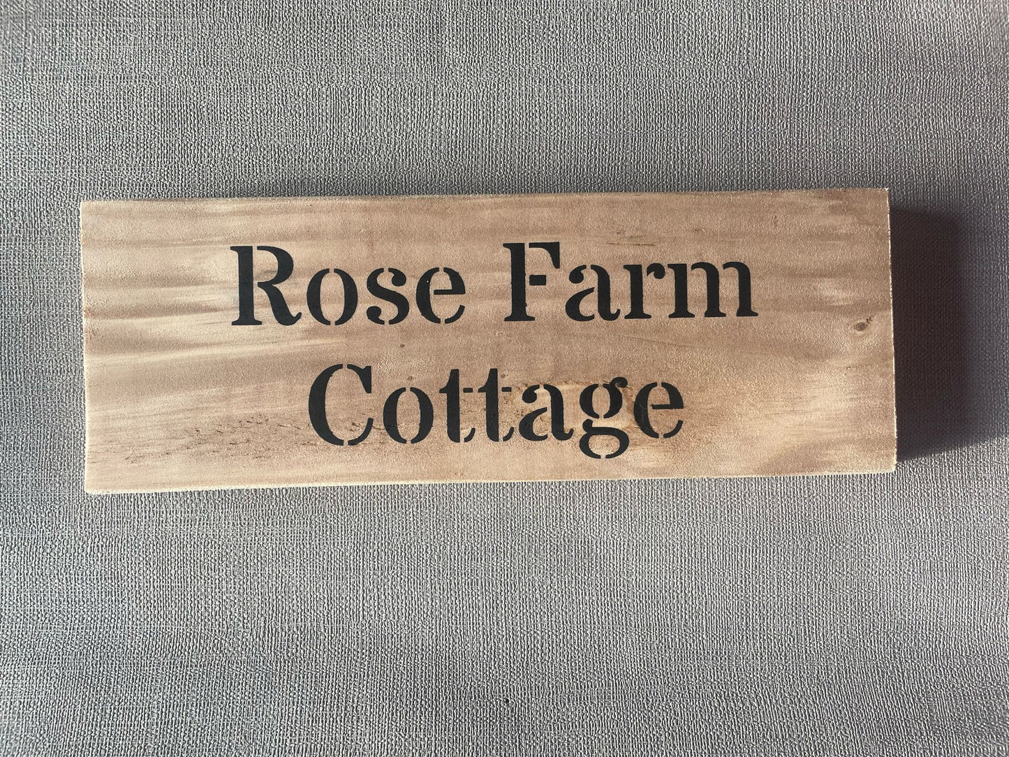 Handmade persoalised wooden house sign