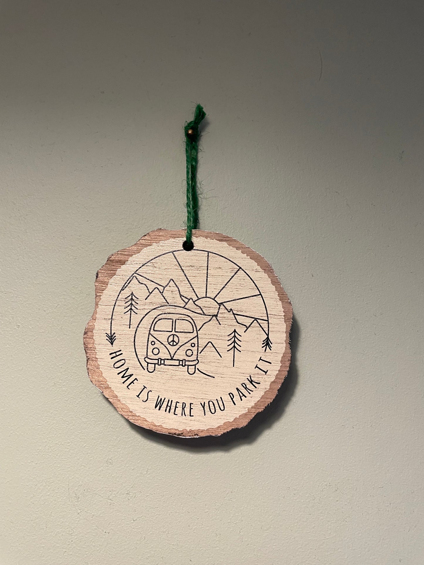 Happy Camper Wooden Slice Signs
