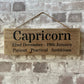 Handmade wooden sign (Capricorn)