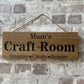 Handmade wooden sign ("Your name" Craft Room Imagine - Create - Inspire)