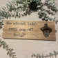 Rustic hardwearing wooden beer bottle opener - Go ahead, take your top off here!