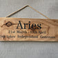 Handmade wooden sign (Aries)