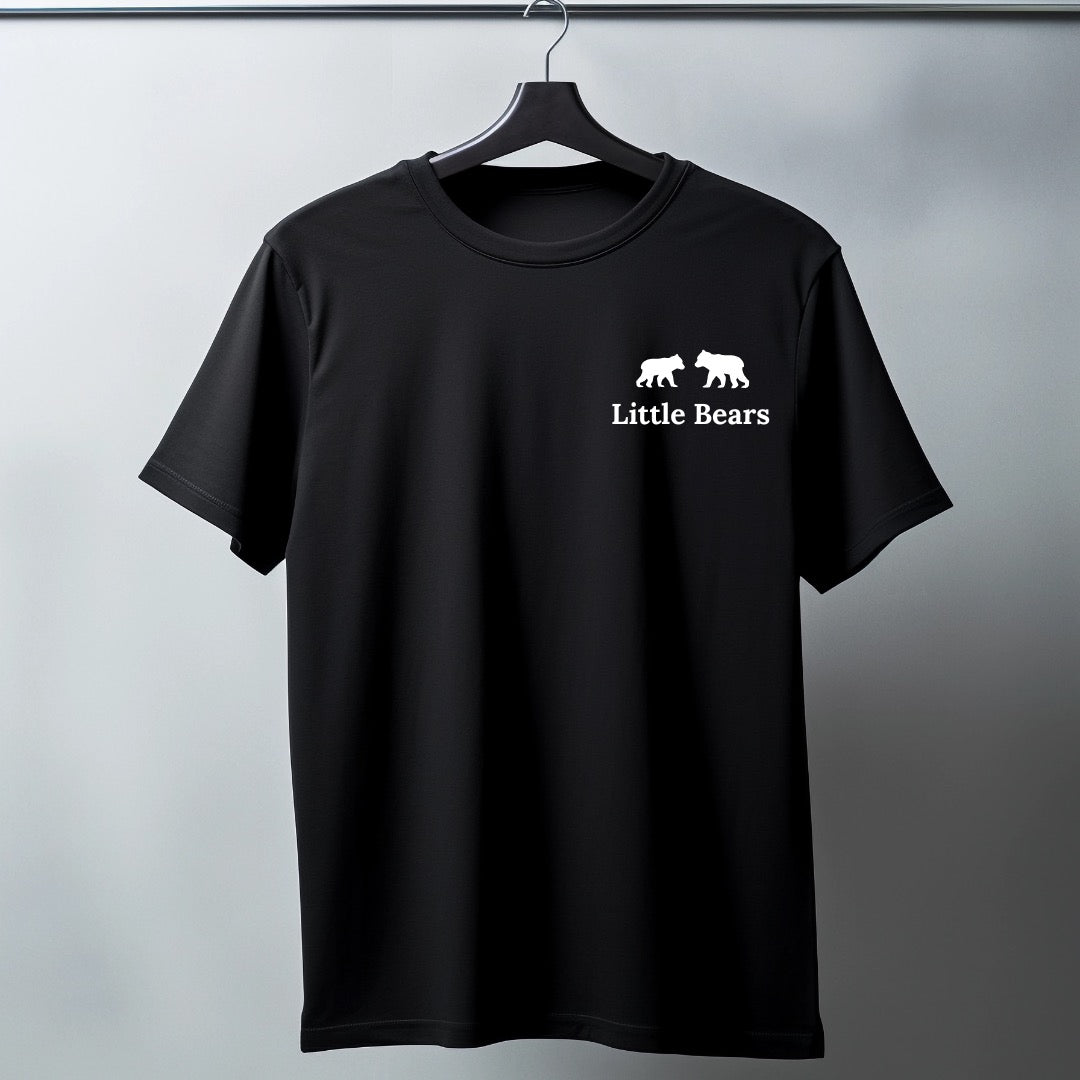 Adults short sleeve branded T-shirt Black (Little Bears)