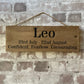 Handmade wooden sign (Leo)