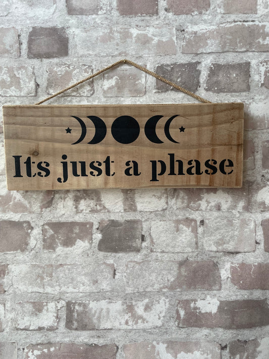 Handmade wooden sign (It's just a phase)