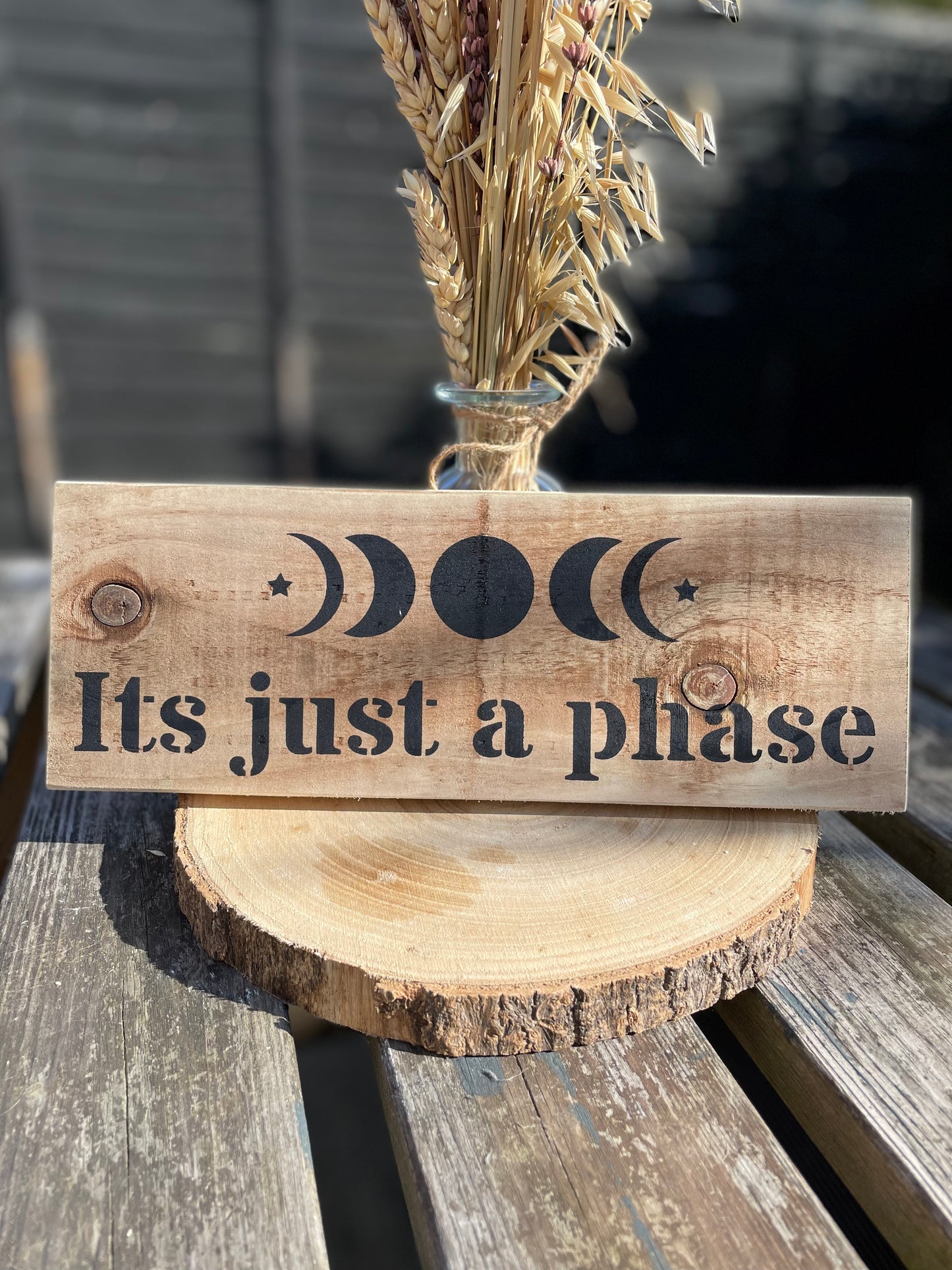 Handmade wooden sign (It's just a phase)