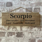 Handmade wooden sign (Scorpio)