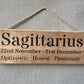 Handmade wooden sign (Sagittarius)