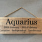 Handmade wooden sign (Aquarius)