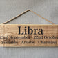 Handmade wooden sign - Libra