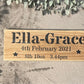 Handmade Newborn Personalised Wooden Sign