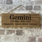 Handmade wooden sign (Gemini)