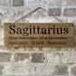 Handmade wooden sign (Sagittarius)