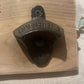 Rustic hardwearing wooden beer bottle opener - Go ahead, take your top off here!