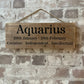 Handmade wooden sign (Aquarius)