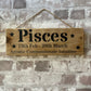 Handmade wooden sign (Pisces)