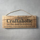 Handmade wooden sign - I'm a Craftaholic on the road to recovery. Just kidding, I'm on my way to the craft store