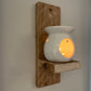 Wooden wall mounted candle holder