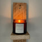 Wooden wall mounted candle holder