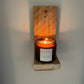 Wooden wall mounted candle holder