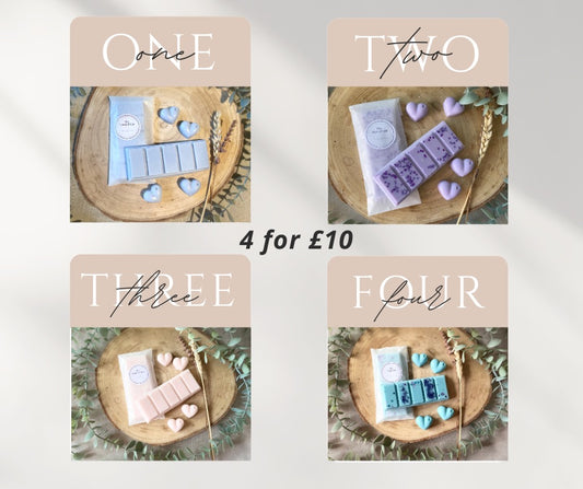 Buy 4 wax melts for £10